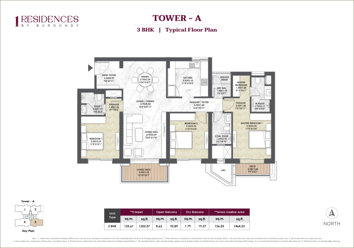 Tower A - 3BHK