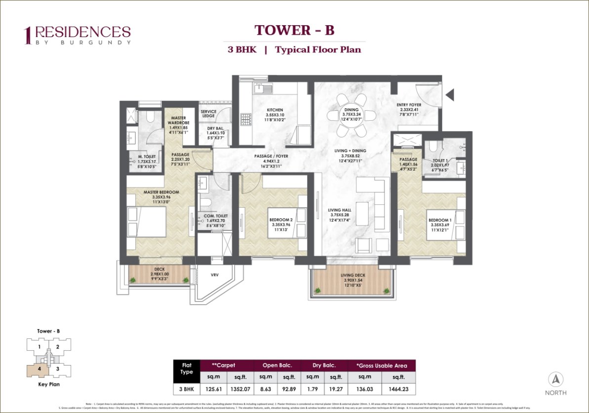 Tower B - 3BHK